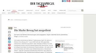 
                            12. Die Marke Bewag hat ausgedient - Berlin - Tagesspiegel