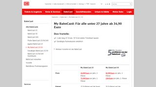 
                            9. Die My BahnCard: Für alle bis einschließlich 26 Jahre - Deutsche Bahn