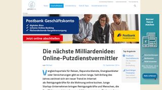 
                            13. Die nächste Milliardenidee: Online-Putzdienstvermittler -