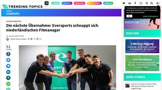 
                            10. Die nächste Übernahme: Eversports schnappt sich niederländischen ...