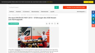 
                            10. Die neue DIN EN ISO 9001:2015 – Erfahrungen des ASB Hessen zum ...