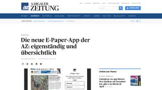 
                            8. Die neue E-Paper-App der AZ: eigenständig und ... - Aargauer Zeitung