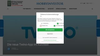 
                            13. Die neue Twino-App im Kurztest - Der Hobbyinvestor