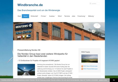 
                            6. Die Nordex Group baut zwei weitere Windparks für ... - Windbranche.de