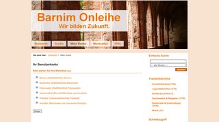 
                            8. die Onleihe Barnim. My Account : Login : Library Selection