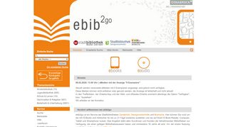 
                            7. die Onleihe ebib2go. Startseite