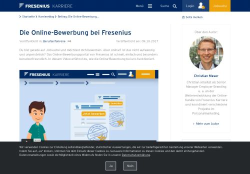 
                            5. Die Online-Bewerbung bei Fresenius | Fresenius Karriere