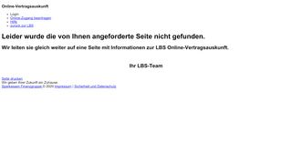 
                            3. Die Online-Vertragsauskunft wurde beendet. - LBS Online ...