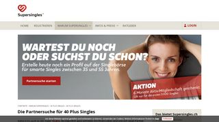 
                            5. Die Partnersuche für 40 Plus Singles | Supersingles.ch