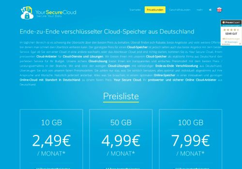 
                            12. Die perfekte Cloud-Lösung mit optimalen Preisen - Your Secure Cloud