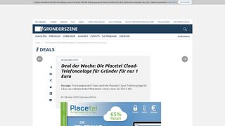 
                            11. Die Placetel Cloud-Telefonanlage für Gründerszene-Leser für nur 1 ...