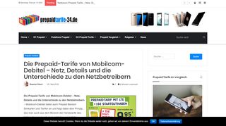 
                            9. Die Prepaid-Tarife von Mobilcom-Debitel – Netz, Details und die ...