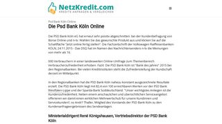 
                            11. Die Psd Bank Köln Online - NetzKredit.com