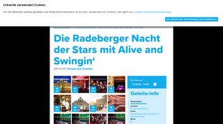 
                            3. Die Radeberger Nacht der Stars mit Alive and Swingin' - urbanite.net