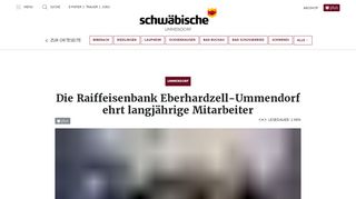 
                            12. Die Raiffeisenbank Eberhardzell-Ummendorf ehrt langjährige ...