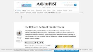 
                            8. Die Reblaus bedroht Frankenwein - Main-Post