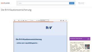 
                            12. Die R+V-Kautionsversicherung - PDF - DocPlayer.org