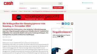 
                            13. Die Schlagzeilen der Sonntagspresse vom Sonntag, 4. November ...