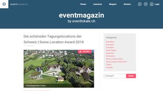 
                            12. Die schönsten Tagungslocations der Schweiz | Swiss Location Award ...