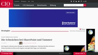 
                            5. Die Schwächen bei SharePoint und Yammer - CIO.de