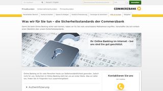 
                            11. Die Sicherheitsstandards der Commerzbank im Internet - Commerzbank