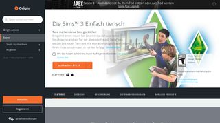 
                            10. Die Sims™ 3 Einfach tierisch für PC/Mac | Origin