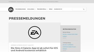 
                            12. Die Sims 4 Galerie-App ist ab sofort für iOS und ... - EA Presseportal
