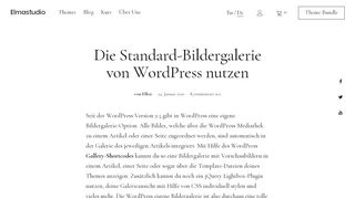 
                            12. Die Standard-Bildergalerie von WordPress nutzen – Elmastudio