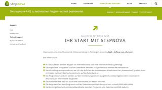 
                            3. Die stepnova–FAQ zu technischen Fragen – schnell beantwortet