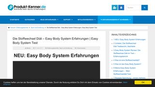 
                            2. ▷Die Stoffwechsel Diät TEST | Easy Body System ERFAHRUNGEN