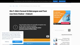 
                            8. Die t-shirt Formel von Reto Stuber - Erfahrungen + Rabatt