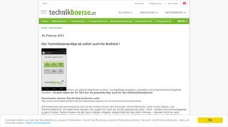 
                            7. Die Technikboerse-App ab sofort auch für Android ! - News Ticker ...