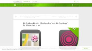 
                            10. Die Telekom kündigt „Mobilbox Pro“ und „HotSpot Login“ für iPhone ...