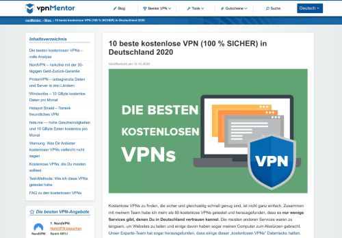 
                            2. Die Top 7 WIRKLICH FREIEN VPN Services 2019, deren Nutzung ...