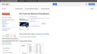 
                            11. Die Tricks der Windows Vista Masters - Google Books-Ergebnisseite