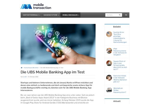 
                            12. Die UBS Mobile Banking App im Test | Mobile Transaktionen