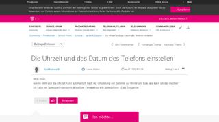 
                            11. Die Uhrzeit und das Datum des Telefons einstellen - Telekom hilft ...