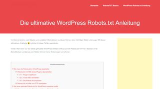 
                            5. Die ultimative WordPress Robots.txt Anleitung - Rankings retten ...