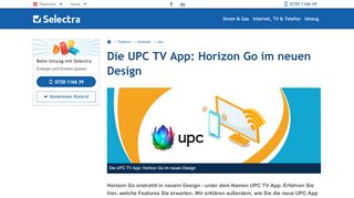 
                            12. Die UPC TV App: Horizon Go im neuen Design - Selectra Österreich