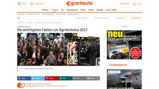 
                            12. Die wichtigsten Fakten zur Agritechnica 2017 | agrarheute.com