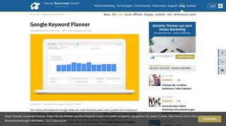 
                            10. Die wichtigsten Tipps zum Google Keyword Planner – OSG Blog