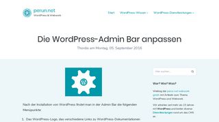 
                            9. Die WordPress-Admin Bar anpassen » perun.net