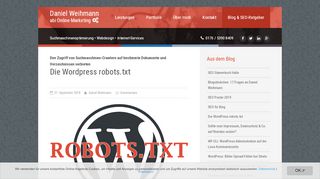
                            8. Die WordPress robots.txt - So lässt sie sich erstellen und nutzen