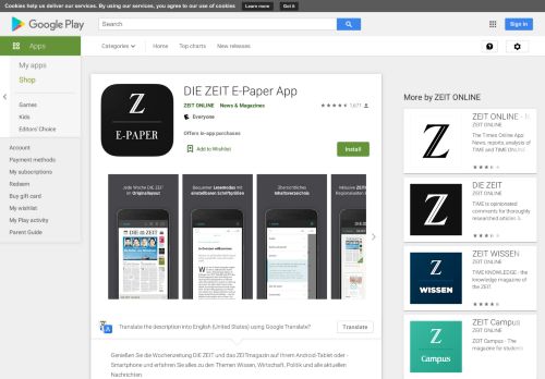
                            5. DIE ZEIT E-Paper App – Apps bei Google Play