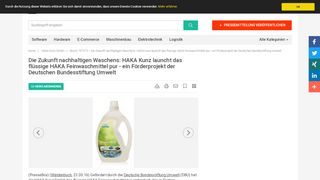 
                            11. Die Zukunft nachhaltigen Waschens: HAKA Kunz launcht das flüssige ...