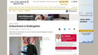 
                            12. Diebe im Bezirk: Einbruchserie in Kindergärten - Sillenbuch ...