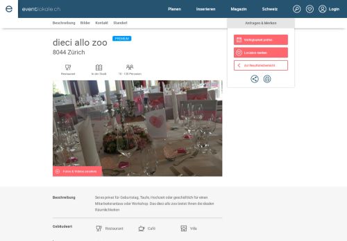 
                            13. dieci allo zoo | eventlokale.ch