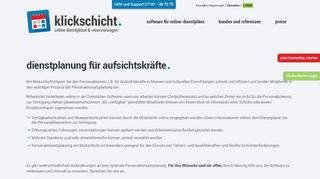 
                            12. dienstplanung für aufsichtskräfte | Online Dienstpläne mit klickschicht ...