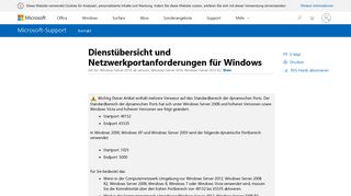 
                            11. Dienstübersicht und Netzwerkportanforderungen für Windows