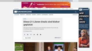 
                            13. Diese 21 Löwen-Deals sind bisher geplatzt | Gründerszene